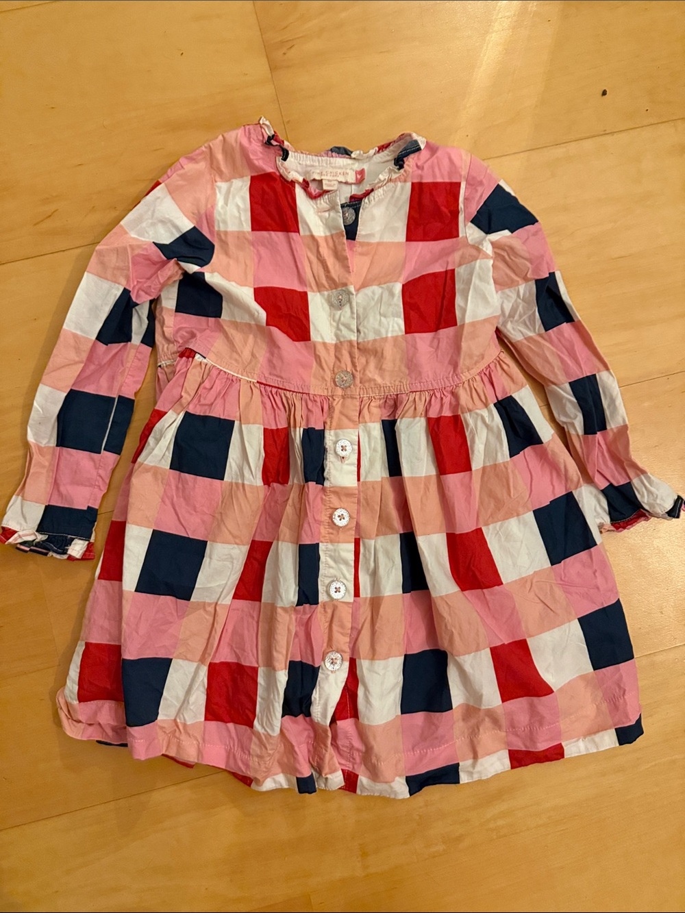 Pink Chicken Plaid Dress